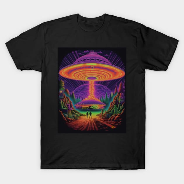 Psychadelic UFO T-Shirt by Time Travelers Nostalgia